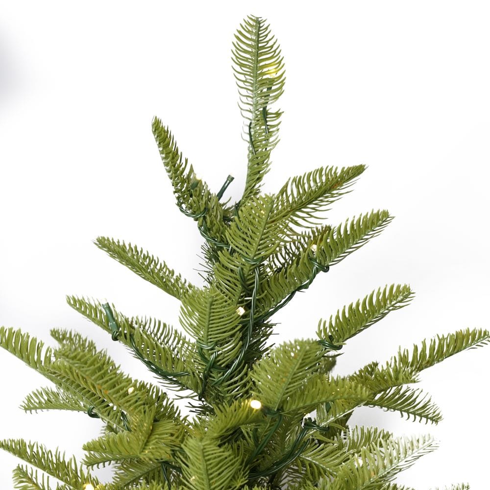 Pre-Lit Green Calgary Artificial Christmas Tree With Quick Pole And Skirt Option