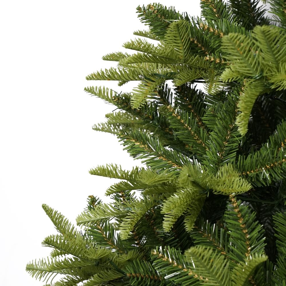 Pre-Lit Green Calgary Artificial Christmas Tree With Quick Pole And Skirt Option