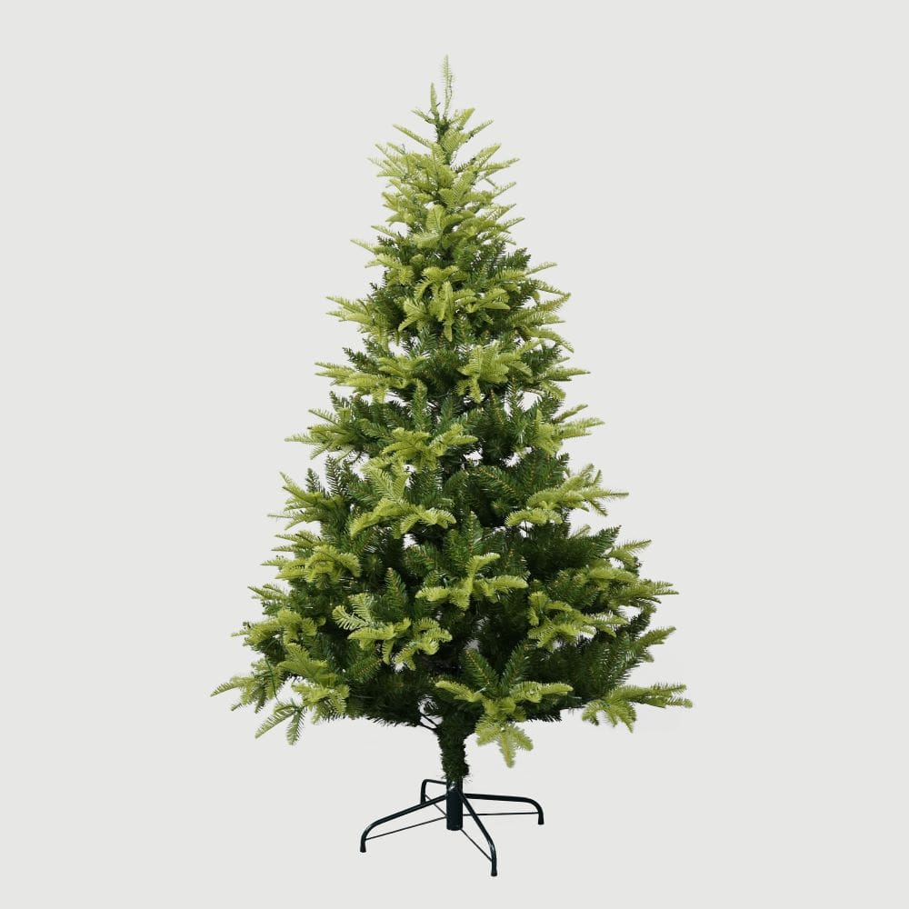 Pre-Lit Green Calgary Artificial Christmas Tree With Quick Pole And Skirt Option