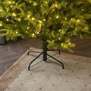 Pre-Lit Green Calgary Artificial Christmas Tree With Quick Pole And Skirt Option