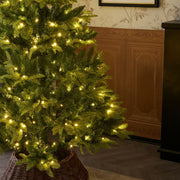 Pre-Lit Green Calgary Artificial Christmas Tree With Quick Pole And Skirt Option