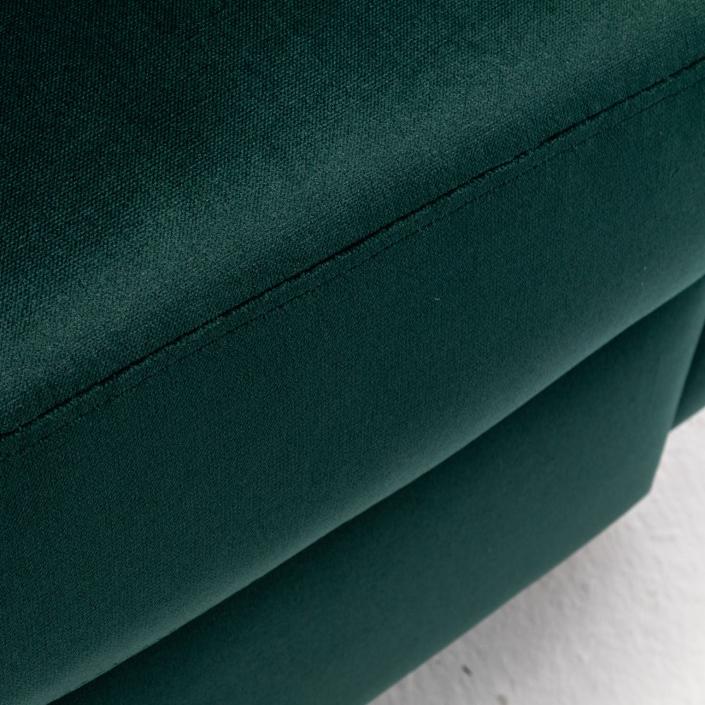 Velvet Upholstered Push Back Recliner Armchair