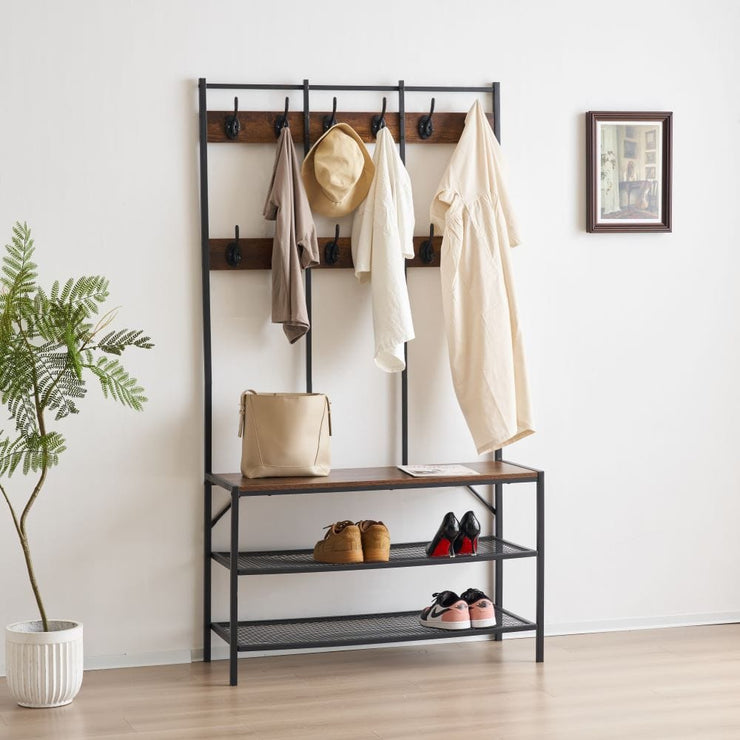 Belluno Industrial Style Coat Rack Stand