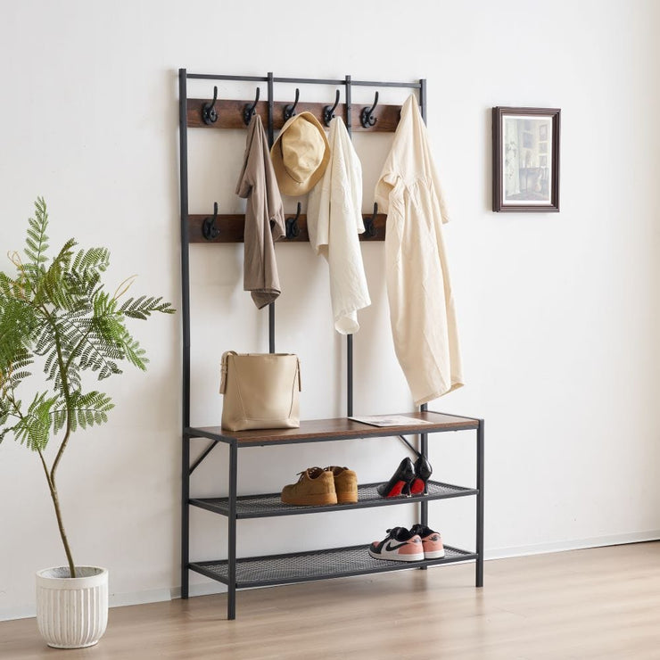 Belluno Industrial Style Coat Rack Stand