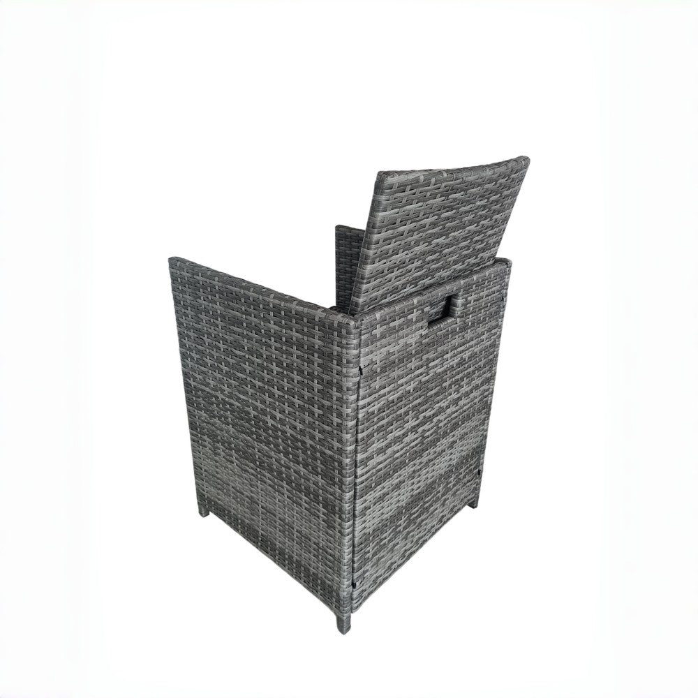 Eton Rattan Garden 8 Seater Cube Set In Grey