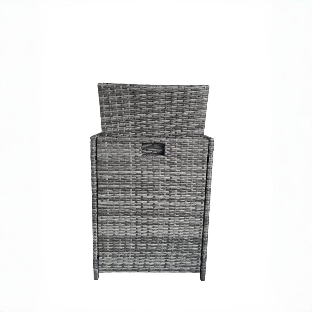 Eton Rattan Garden 8 Seater Cube Set In Grey