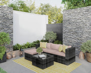 Vancouver 4 Seater Rattan Garden Furniture Set with Rain Cover