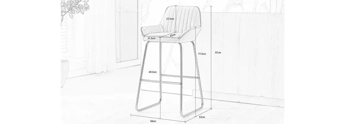 Set Of 2 Kali PU Bar Stool