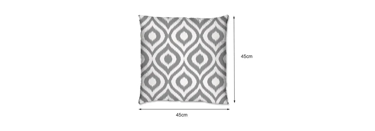 Ashcraft 2 Piece Waterproof Outdoor Scatter Cushions in Grey Pattern