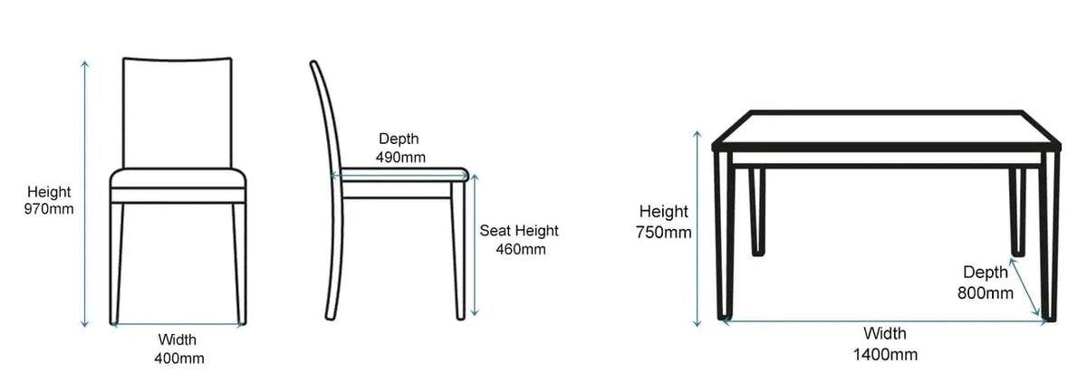 Orsa Dining Tempered Glass Table Set With 6 Chairs In Cream
