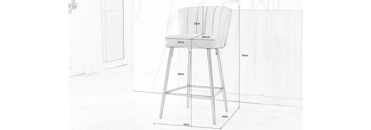 Caiden Padded Bar Stool