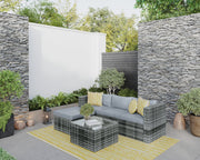Vancouver 4 Seater Rattan Garden Furniture Set with Rain Cover