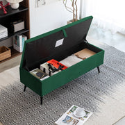 Hobart Velvet Foldable Storage Ottoman Bench