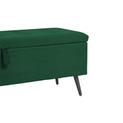 Hobart Velvet Foldable Storage Ottoman Bench