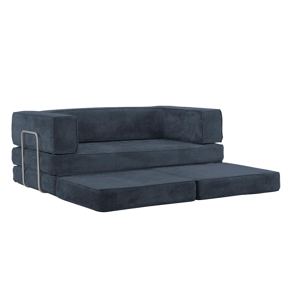 Hugspacee Velvet Compressed Daybed lounge Sofa with Ottoman