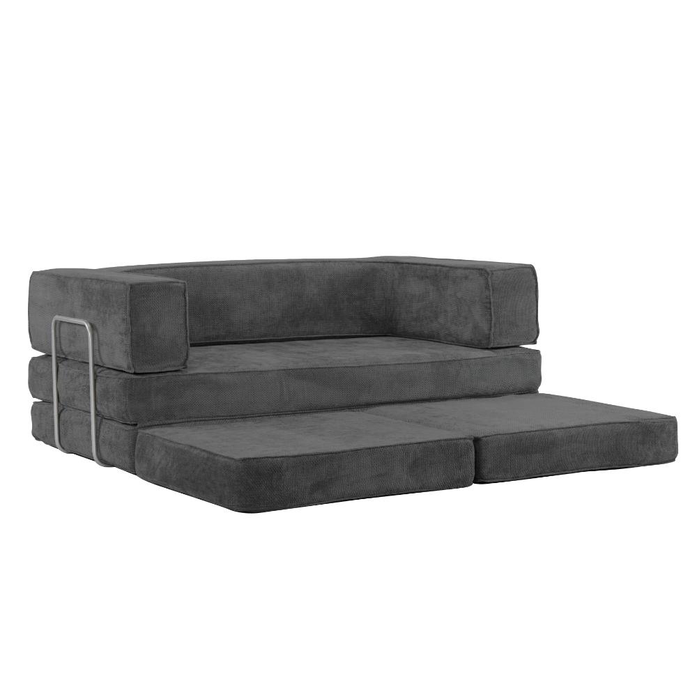 Hugspacee Velvet Compressed Daybed lounge Sofa with Ottoman