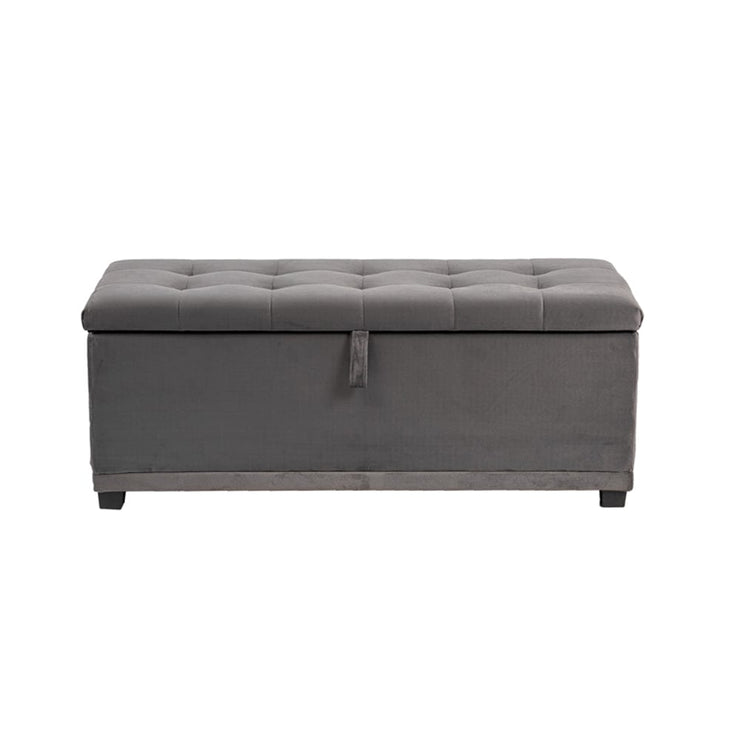 Rectangle grey on sale ottoman with storage