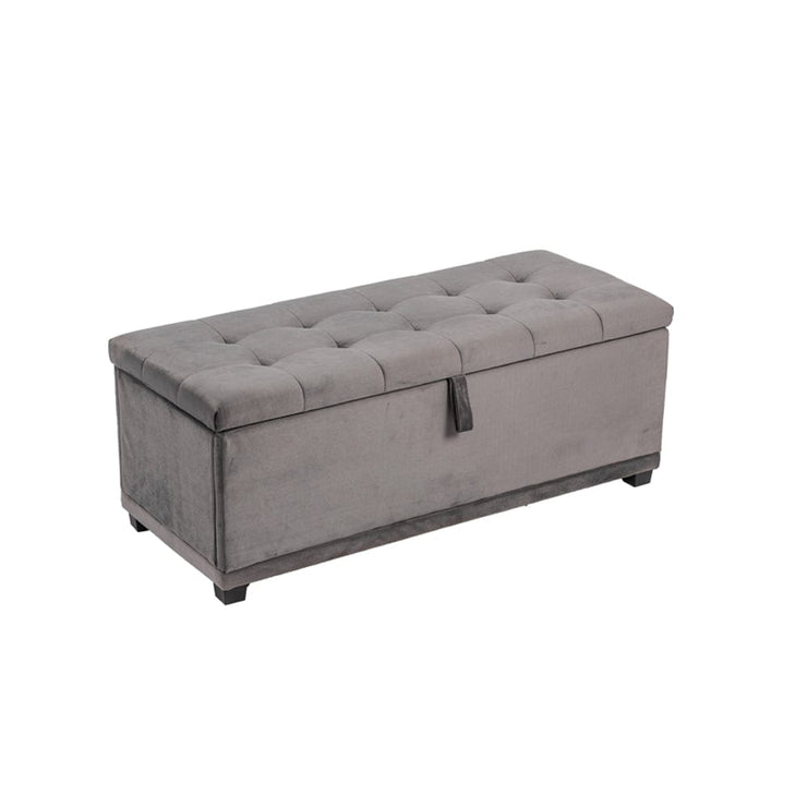 Velvet Rectangle Storage Ottoman Bench