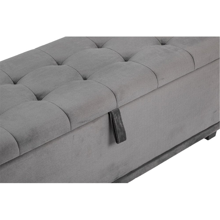 Velvet Rectangle Storage Ottoman Bench