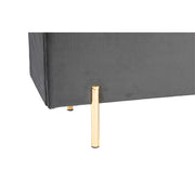 Velvet Storage Ottoman With Brushed Gold Legs