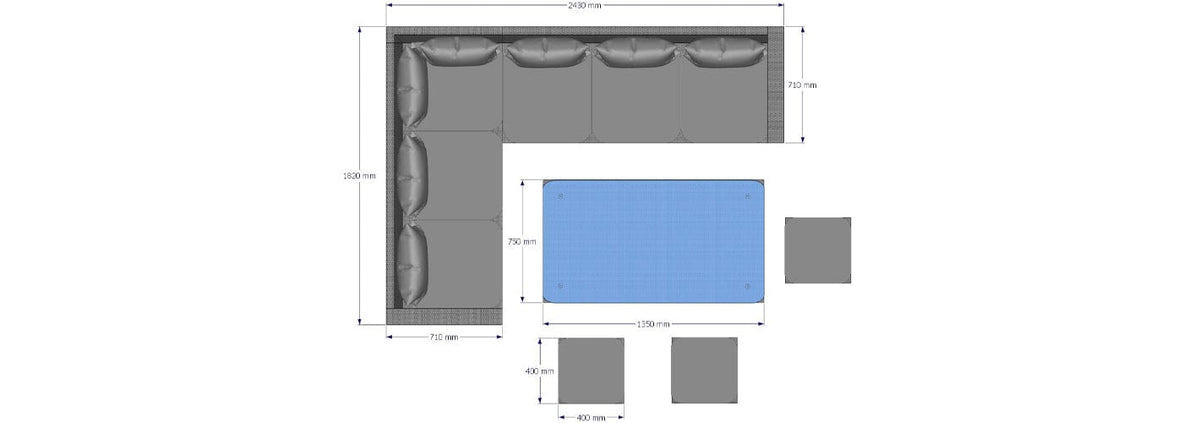 Barcelona 9 Seater Rattan Garden Furniture Dining Set In Grey