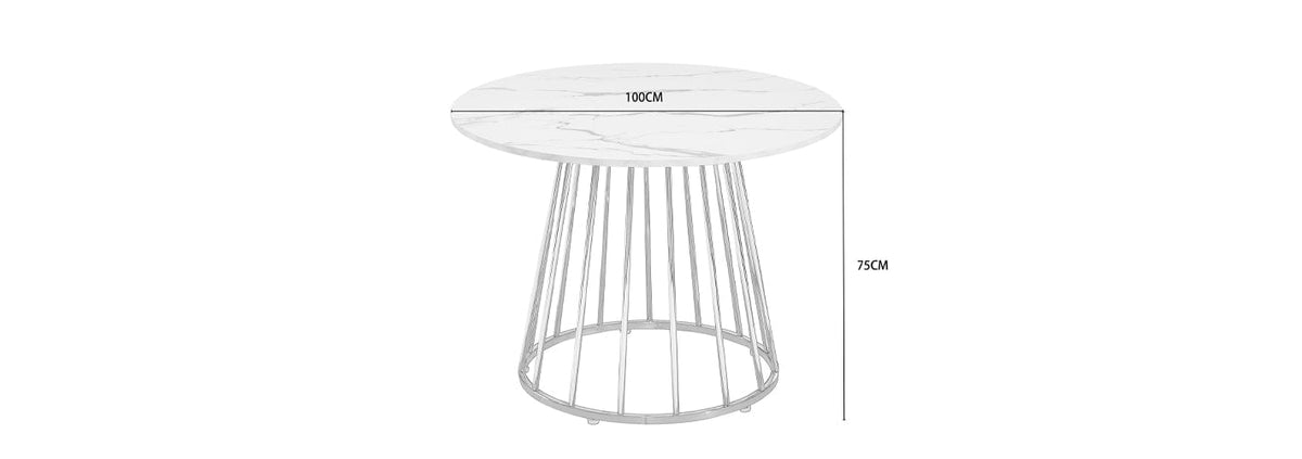 Etta 100cm 4-6 people Round Pedestal Dining Table