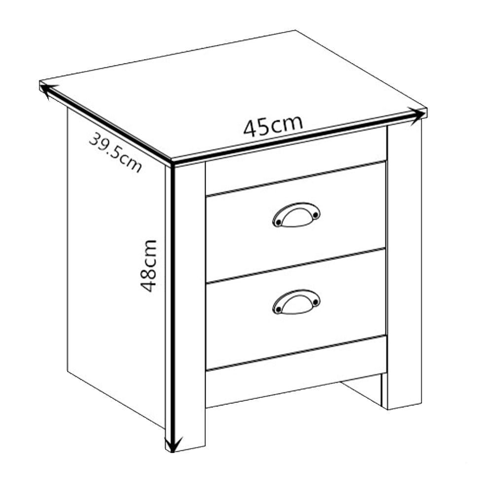 4 Piece Bedroom Set White and Oak | Furniture Maxi