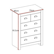 Heritage 4 Piece Bedroom Wardrobe Chest Set With Bedside Tables