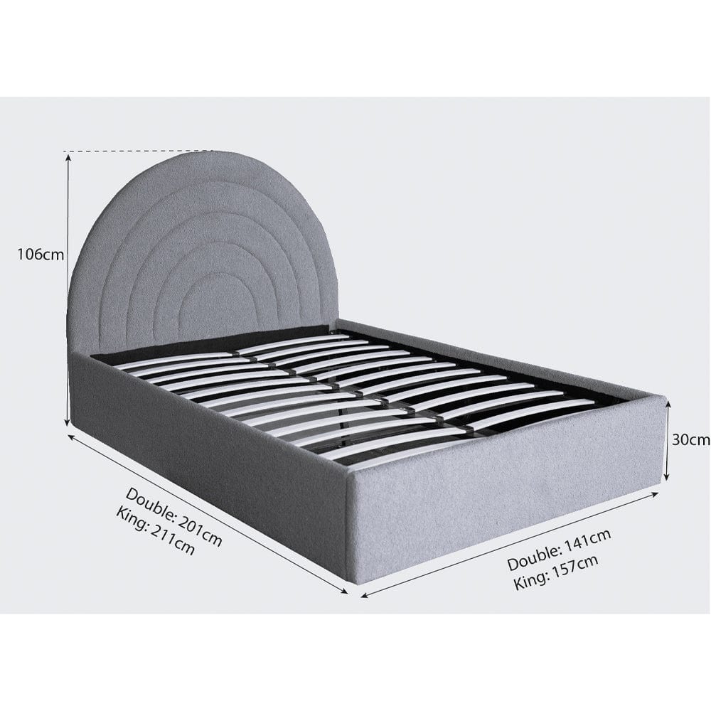Modern Ottoman Upholstered Lift Up Storage Bed Frame