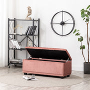 Velvet Rectangle Storage Ottoman Bench