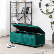 Velvet Rectangle Storage Ottoman Bench