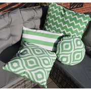 Ashcraft Waterproof Outdoor Scatter Cushion Set in Green Pattern