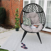 Bradway KD Leisure Standing Chair Garden Rattan Egg Chair with Rain Cover option