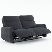 Elvie Grey Velvet Manual Recliner Sofa / Armchair