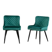 Set of 2 Lisa Velvet Dining Chair