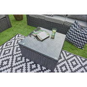 Vancouver 10 Seater Rattan Garden Furniture Set In Black