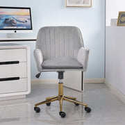 Russell Velvet Office Chair with Gold Legs