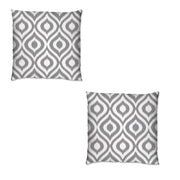 Ashcraft 2 Piece Waterproof Outdoor Scatter Cushions in Grey Pattern