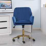 Russell Velvet Office Chair with Gold Legs