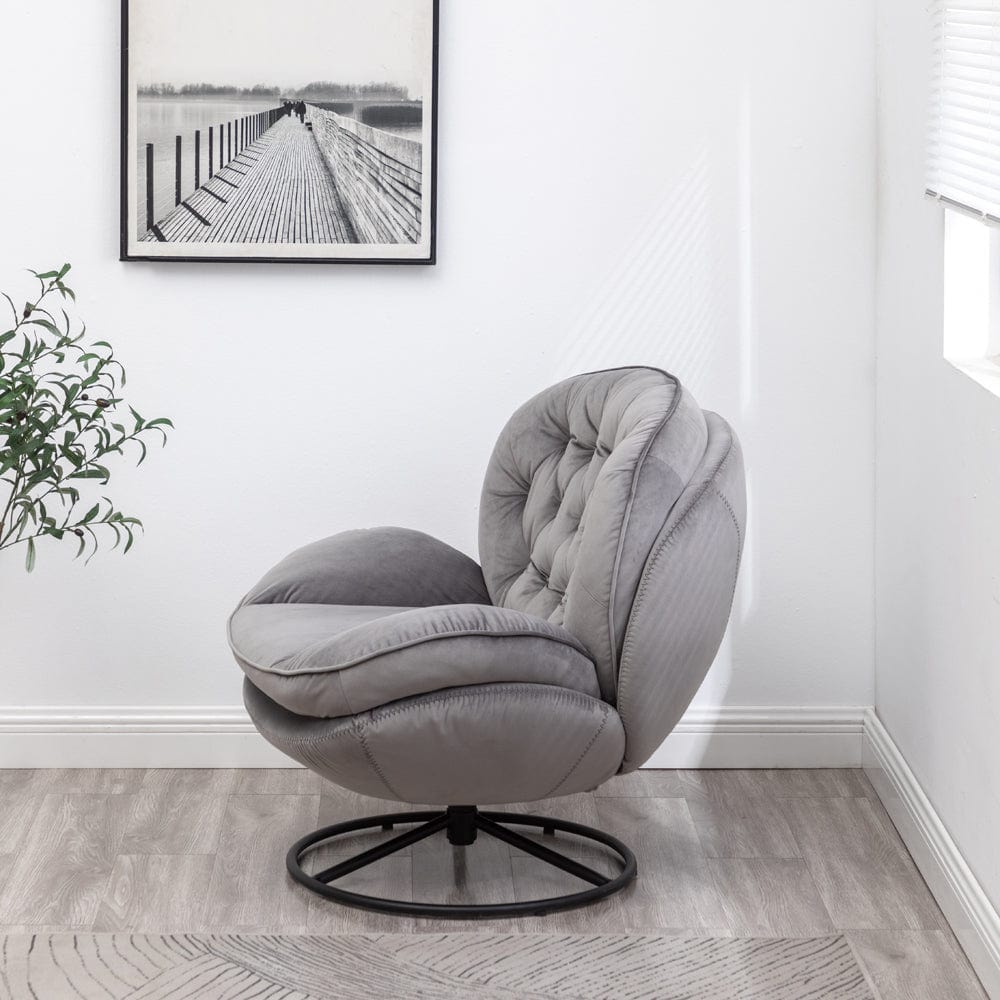 Sol Swivel Chair With Footstool
