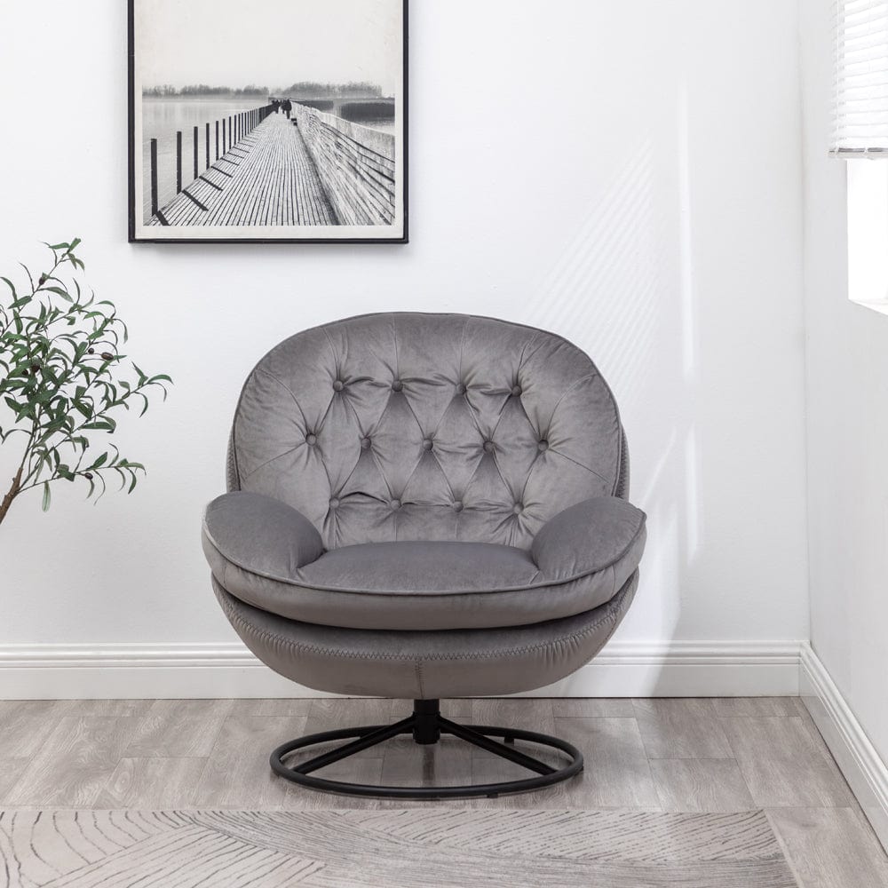 Sol Swivel Chair With Footstool