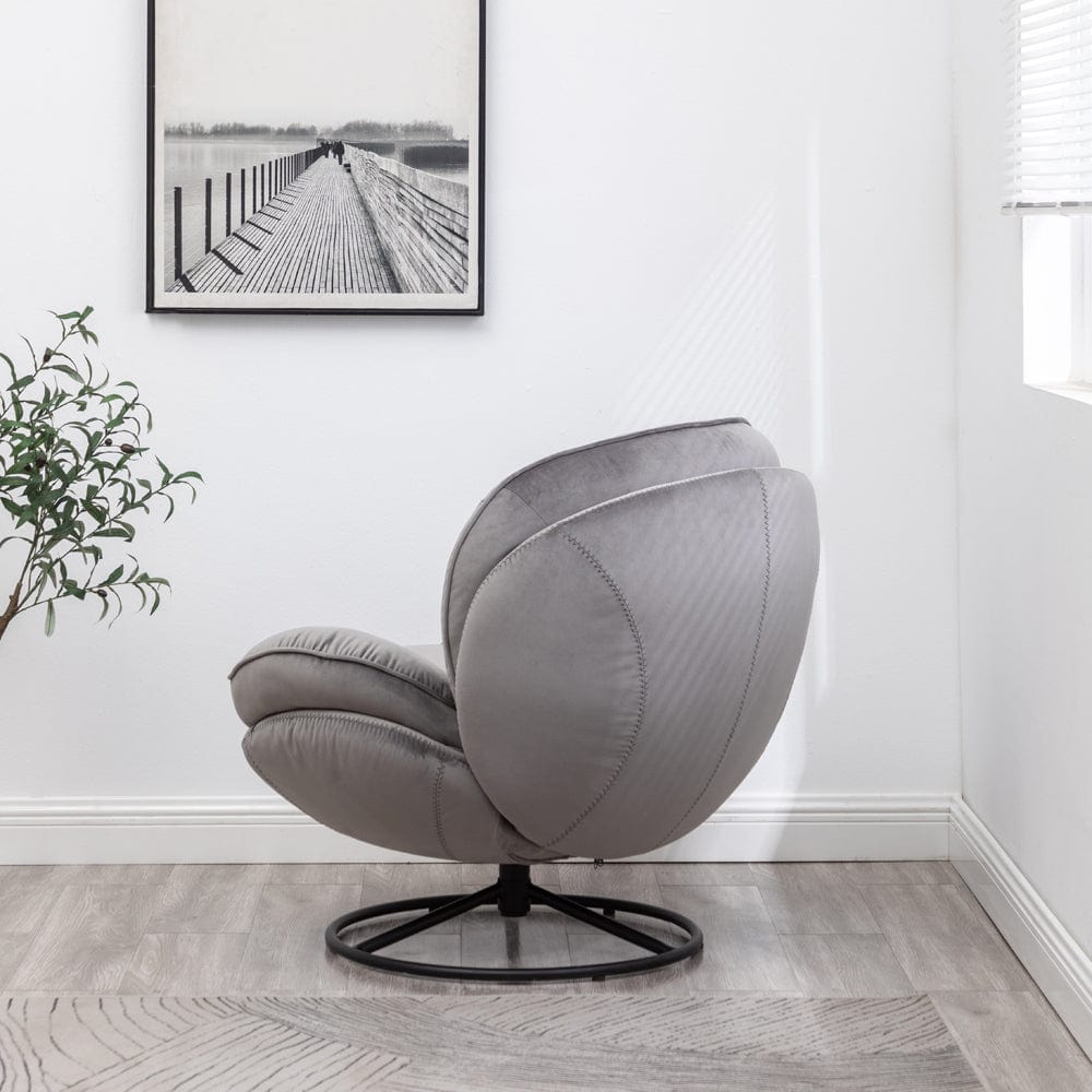 Sol Swivel Chair With Footstool