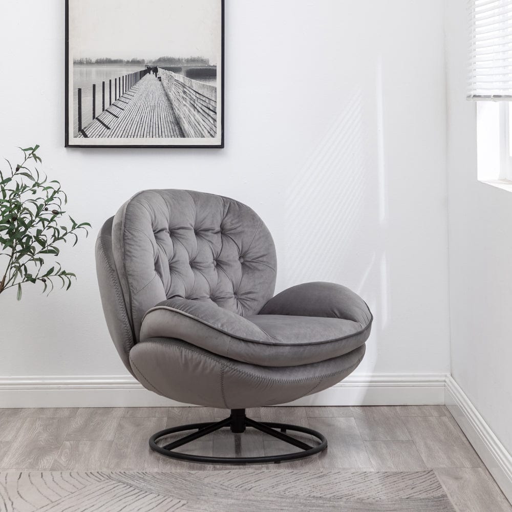 Sol Swivel Chair With Footstool
