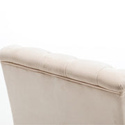 Darwin Velvet Accent Chair In Beige