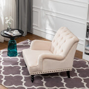 Darwin Velvet Accent Chair In Beige