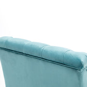 Darwin Velvet Accent Chair In Light Blue