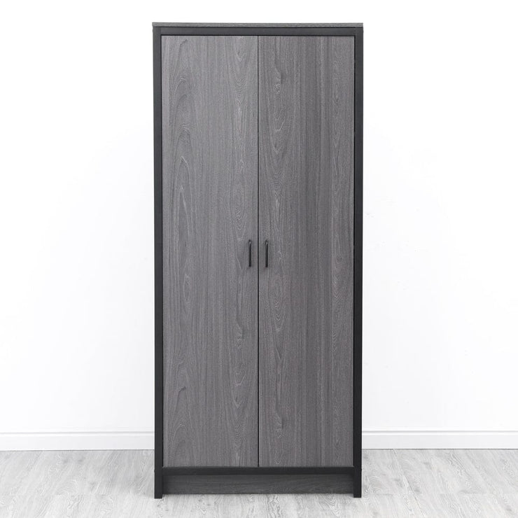 Ely Black Iron Frame 2 Door Wardrobe
