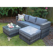 Vancouver 4 Seater Rattan Garden Furniture Set with Rain Cover