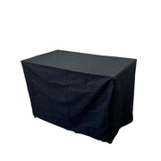 Eton Rattan Garden 6 Seater Bar Table and Stool Set in Black with rain cover option