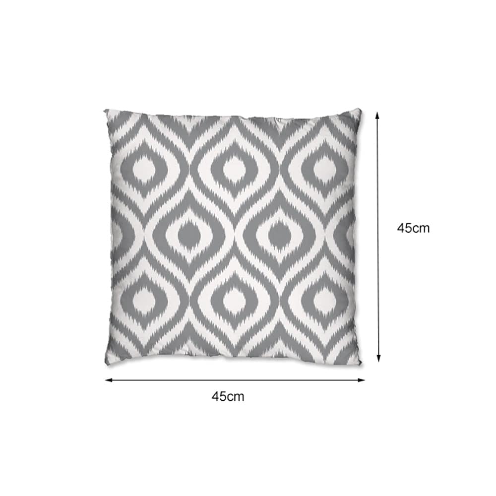 Ashcraft 4 Piece Waterproof Outdoor Scatter Cushions in Grey Pattern